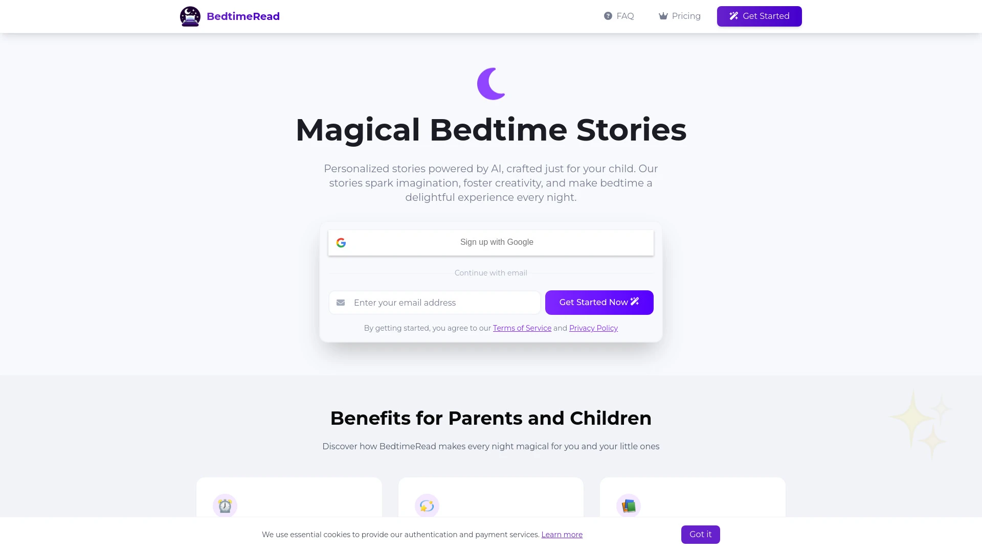 BedtimeRead website preview