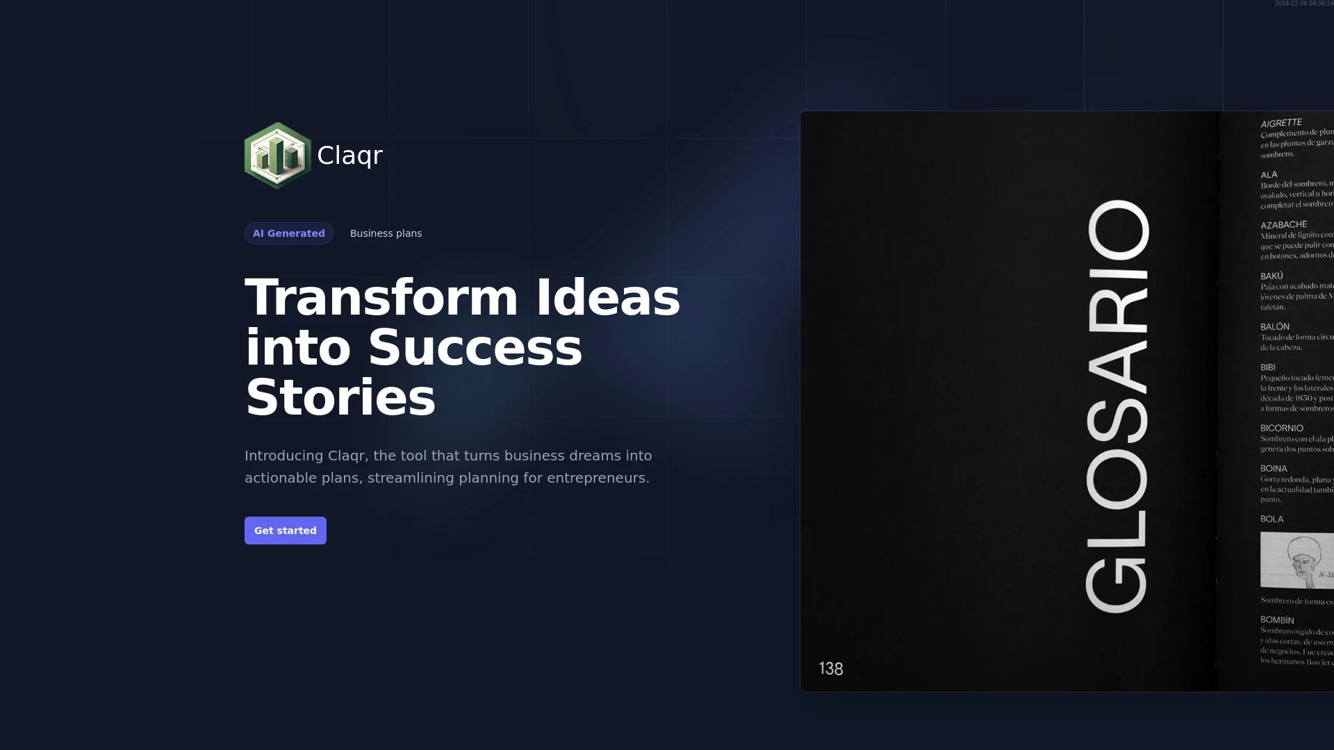 Claqr website preview