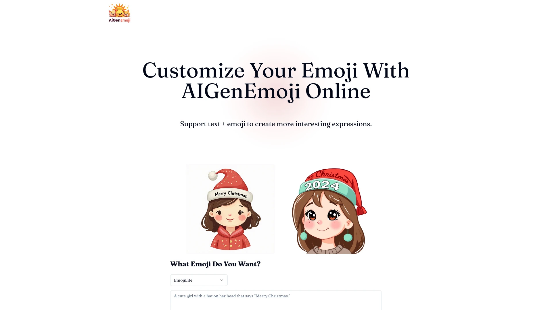 AIGenEmoji website preview