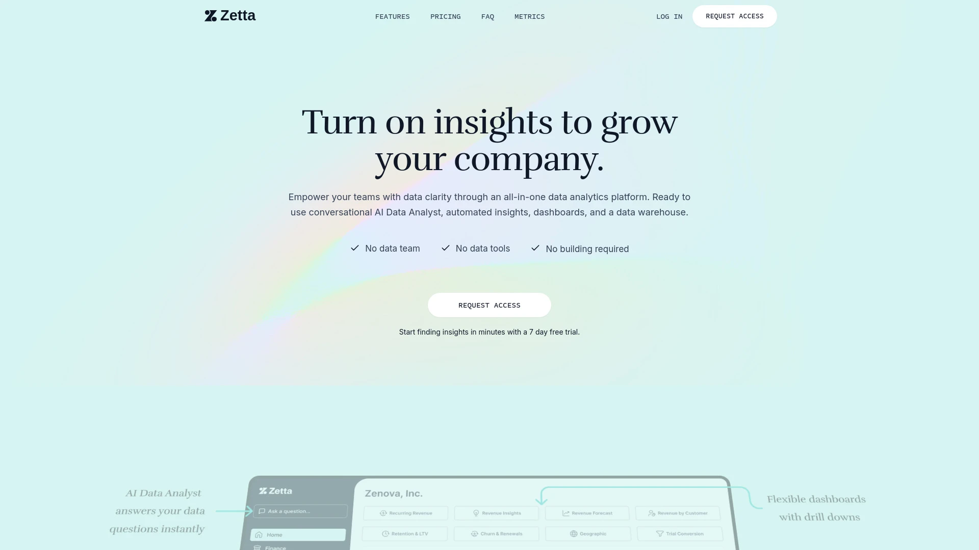 Zetta website preview