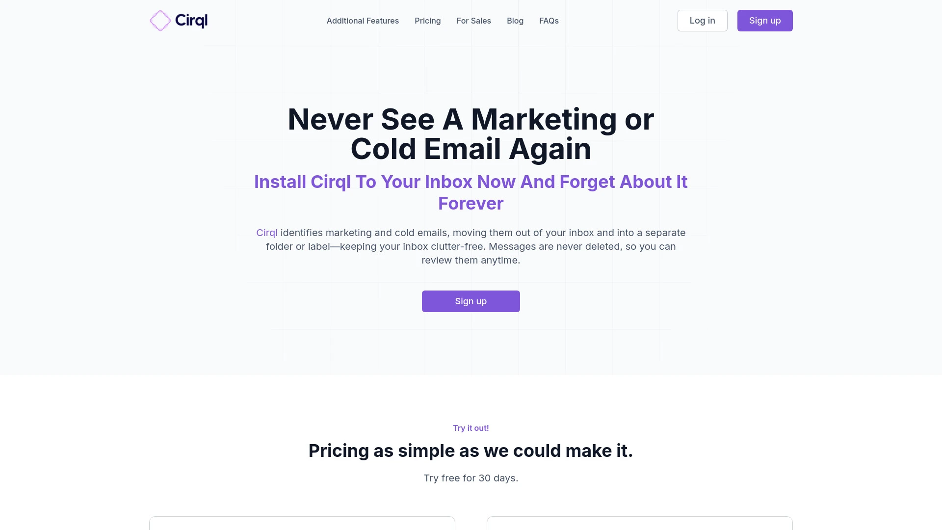 Cirql website preview