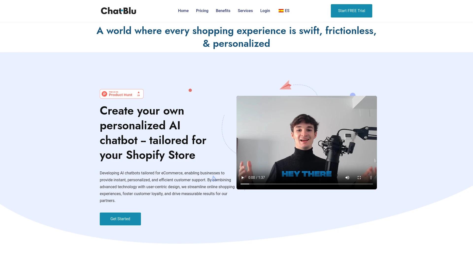 ChatBlu website preview