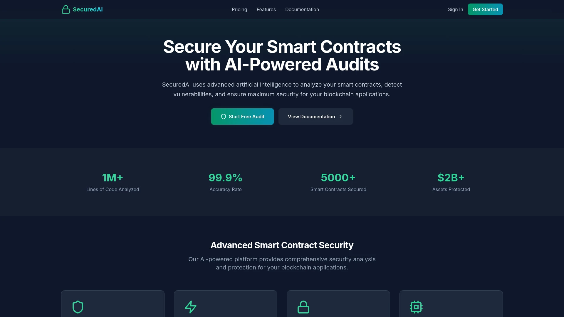 SecuredAI website preview