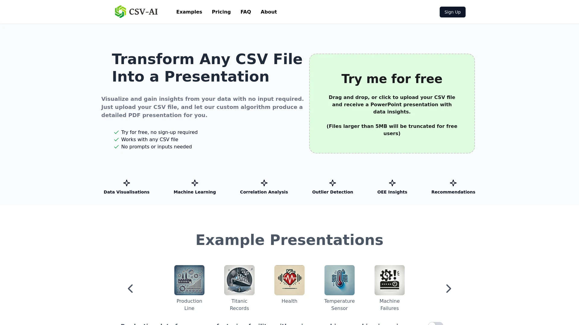 CSV-AI website preview