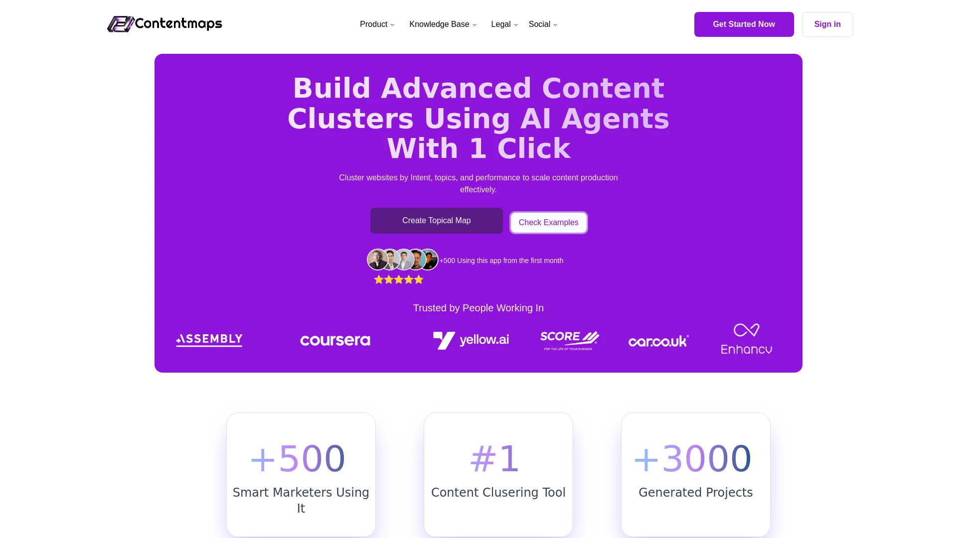 Contentmaps AI website preview