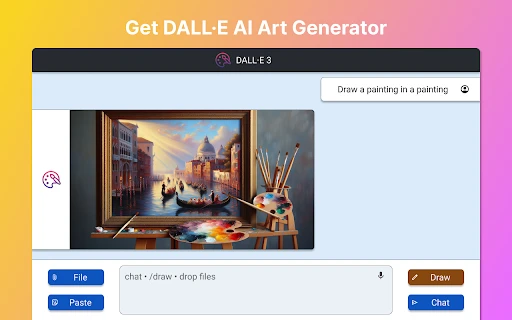 DALLE Art Generator website preview