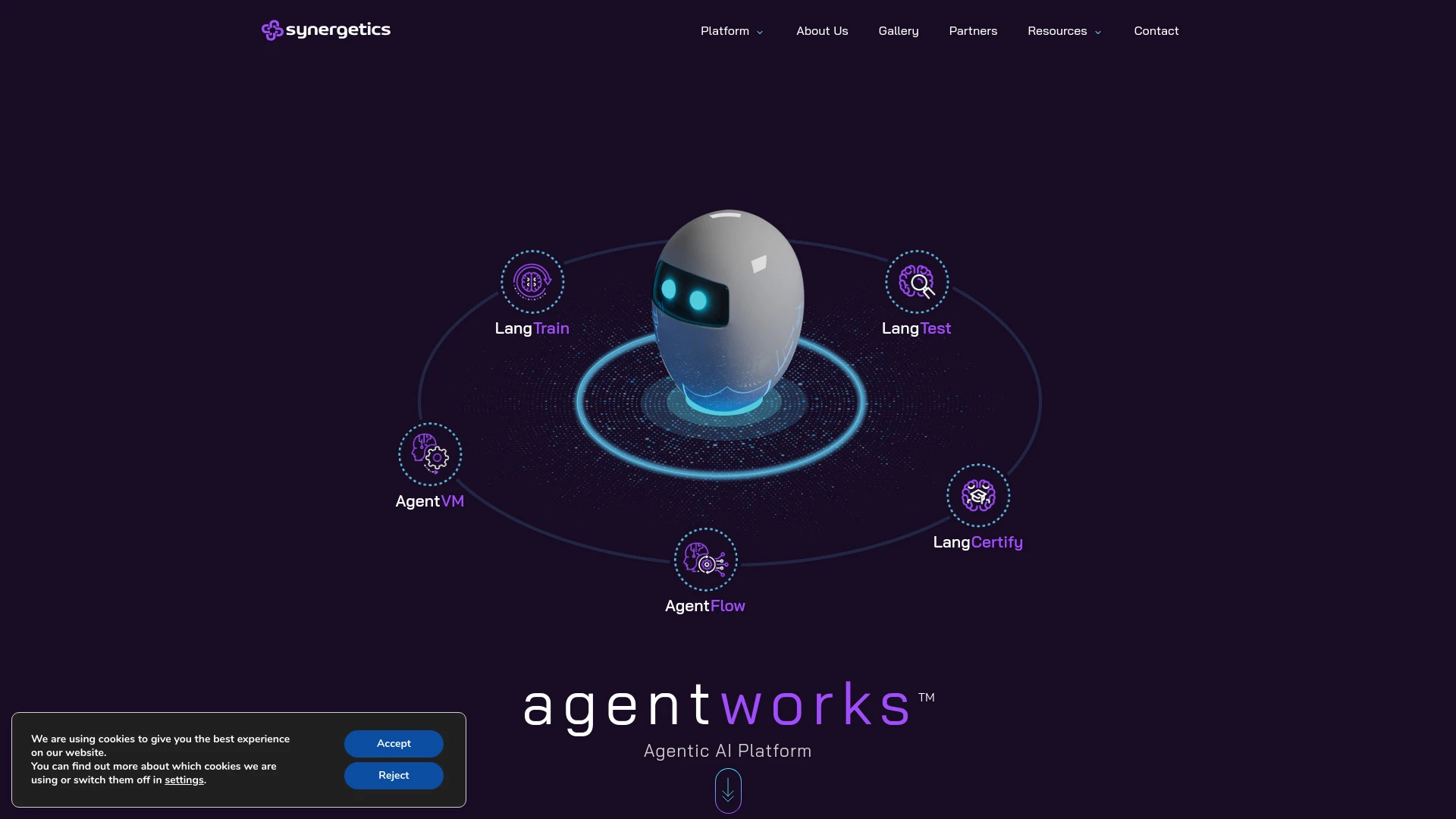 Synergetics AI website preview