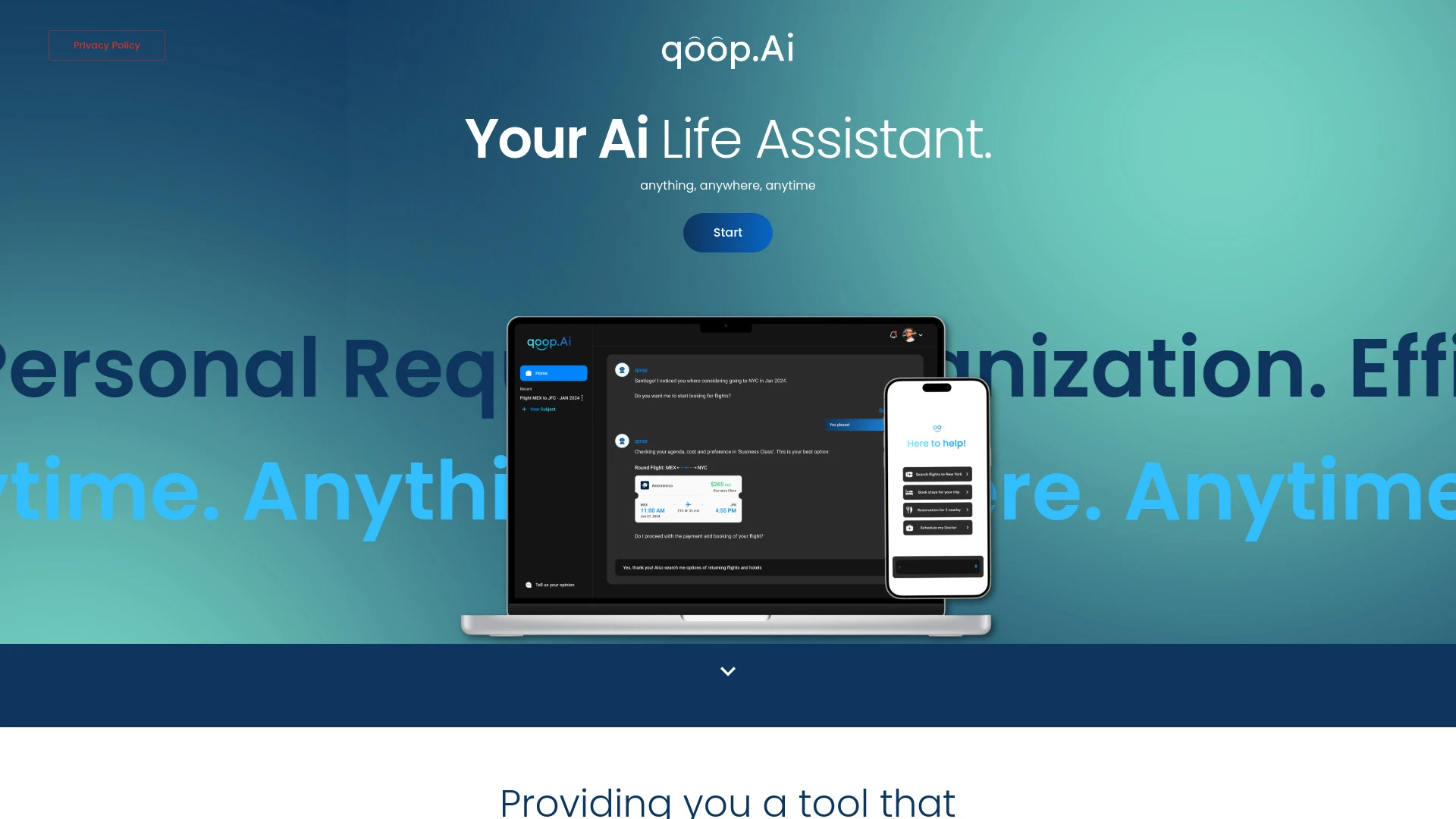 qoop.ai website preview