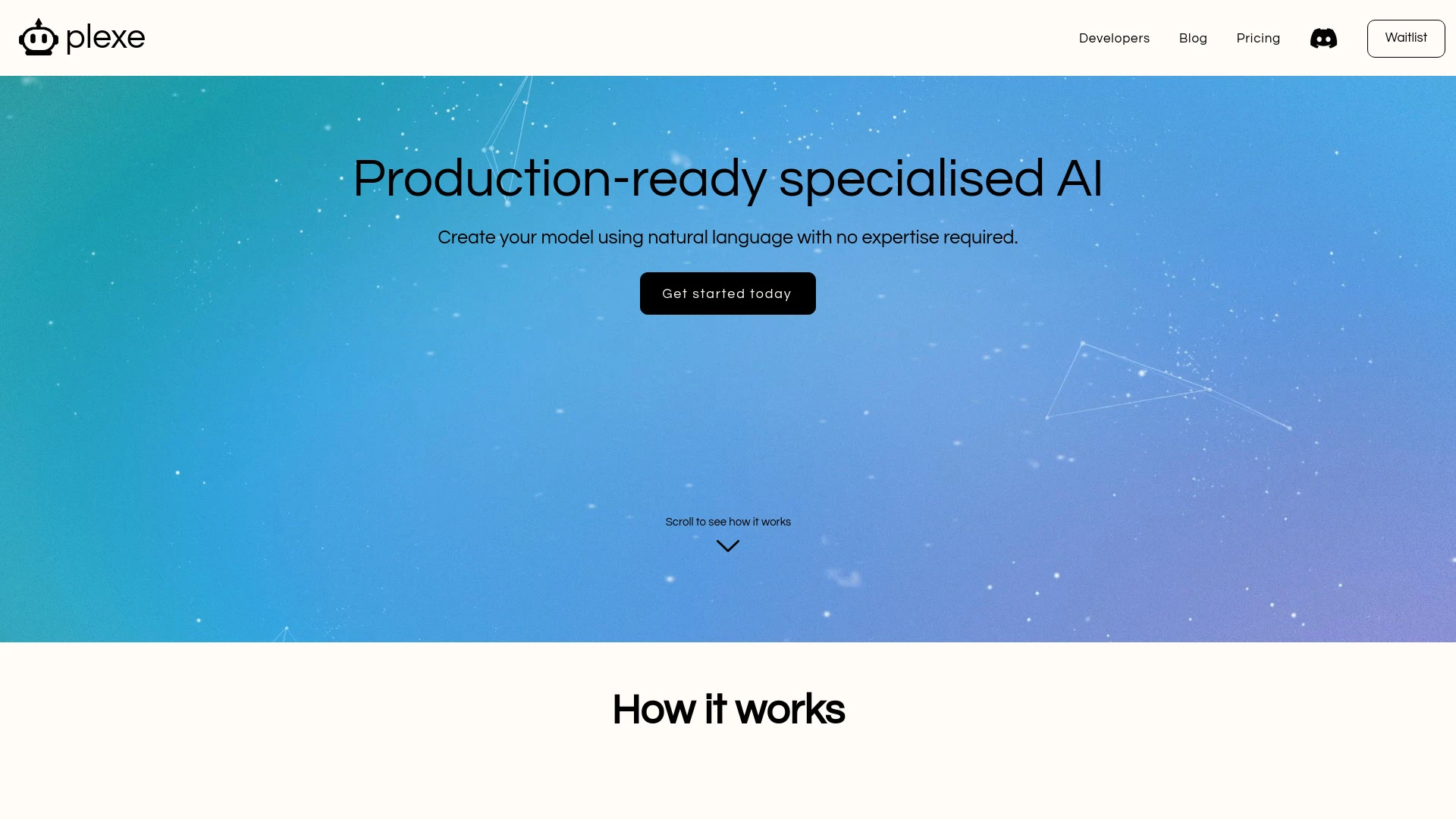 Plexe.ai website preview