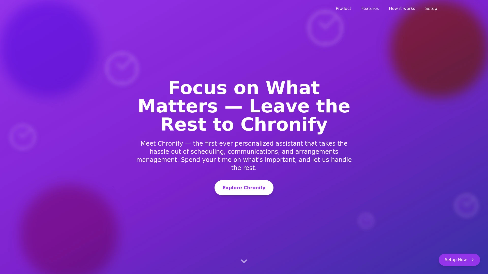 Chronify website preview