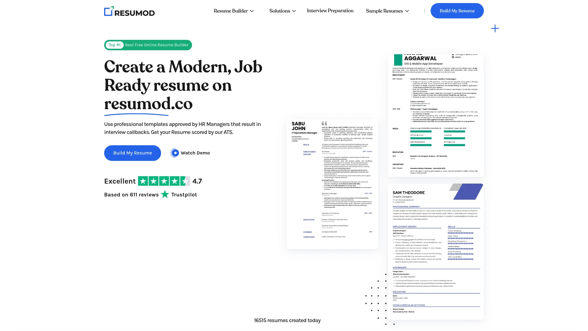 Resumod.co website preview