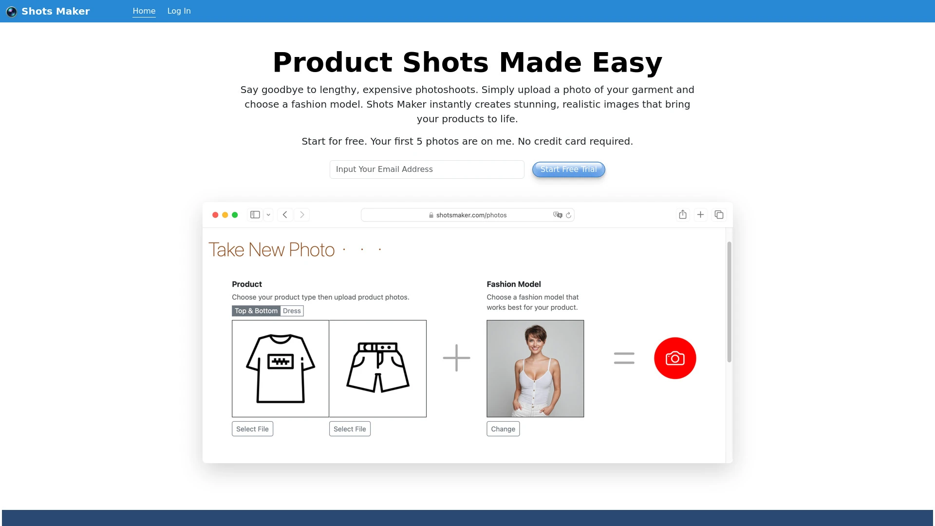 Shots Maker website preview