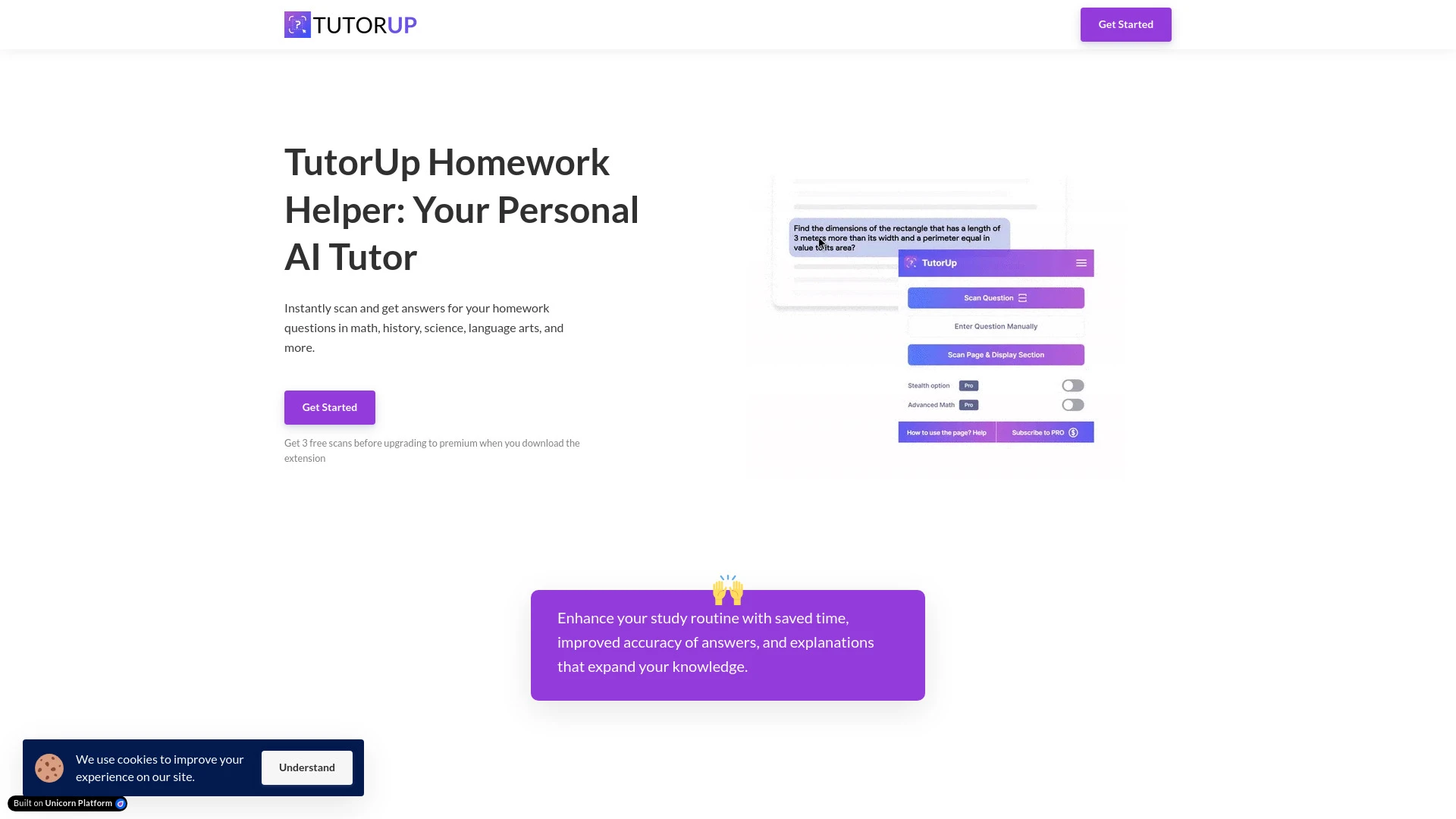 TutorUp website preview