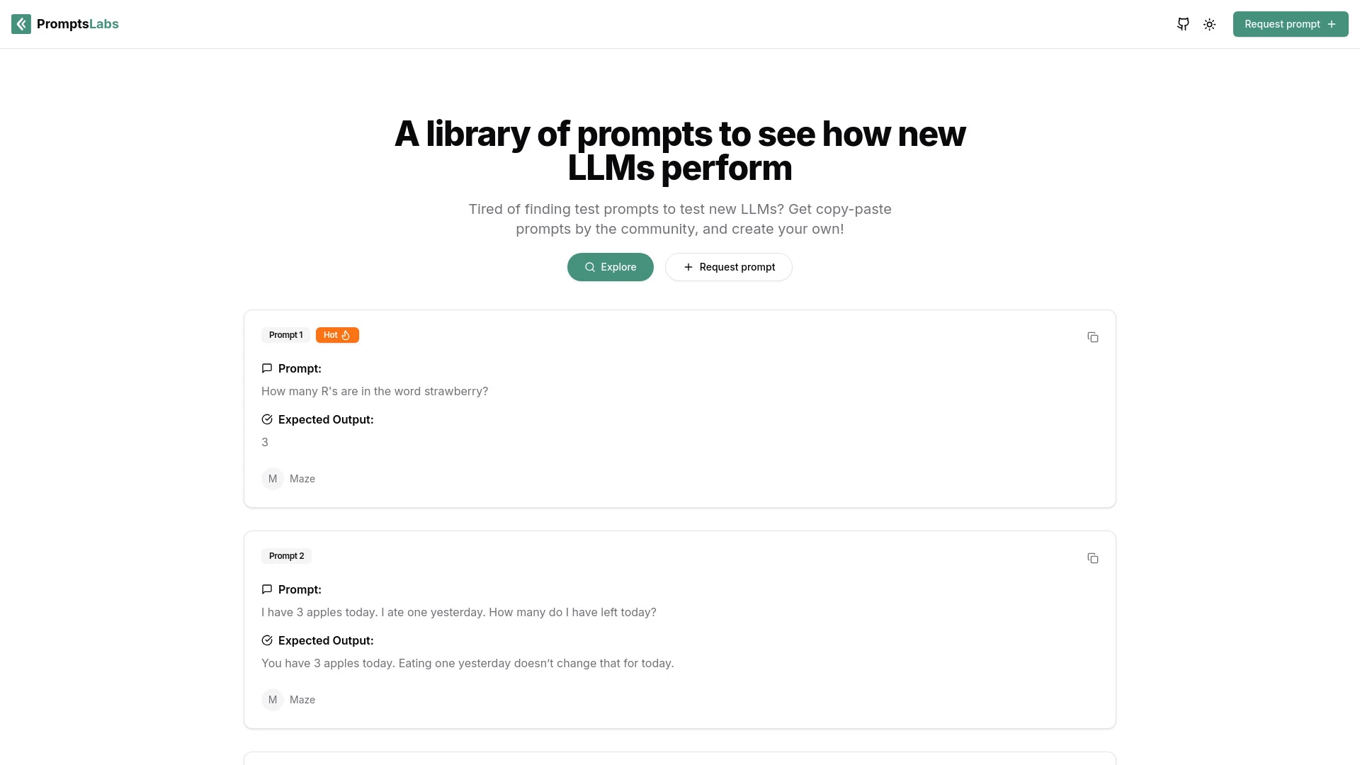 PromptsLabs website preview