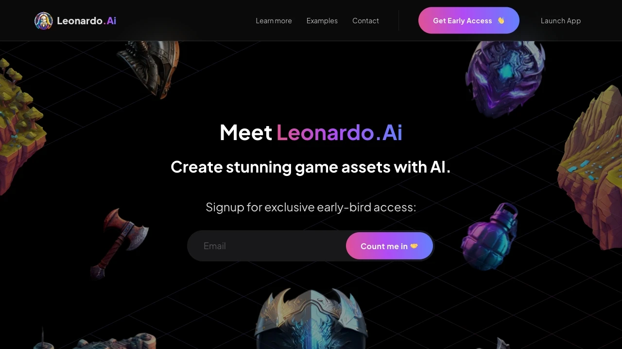 Leonardo.ai website preview