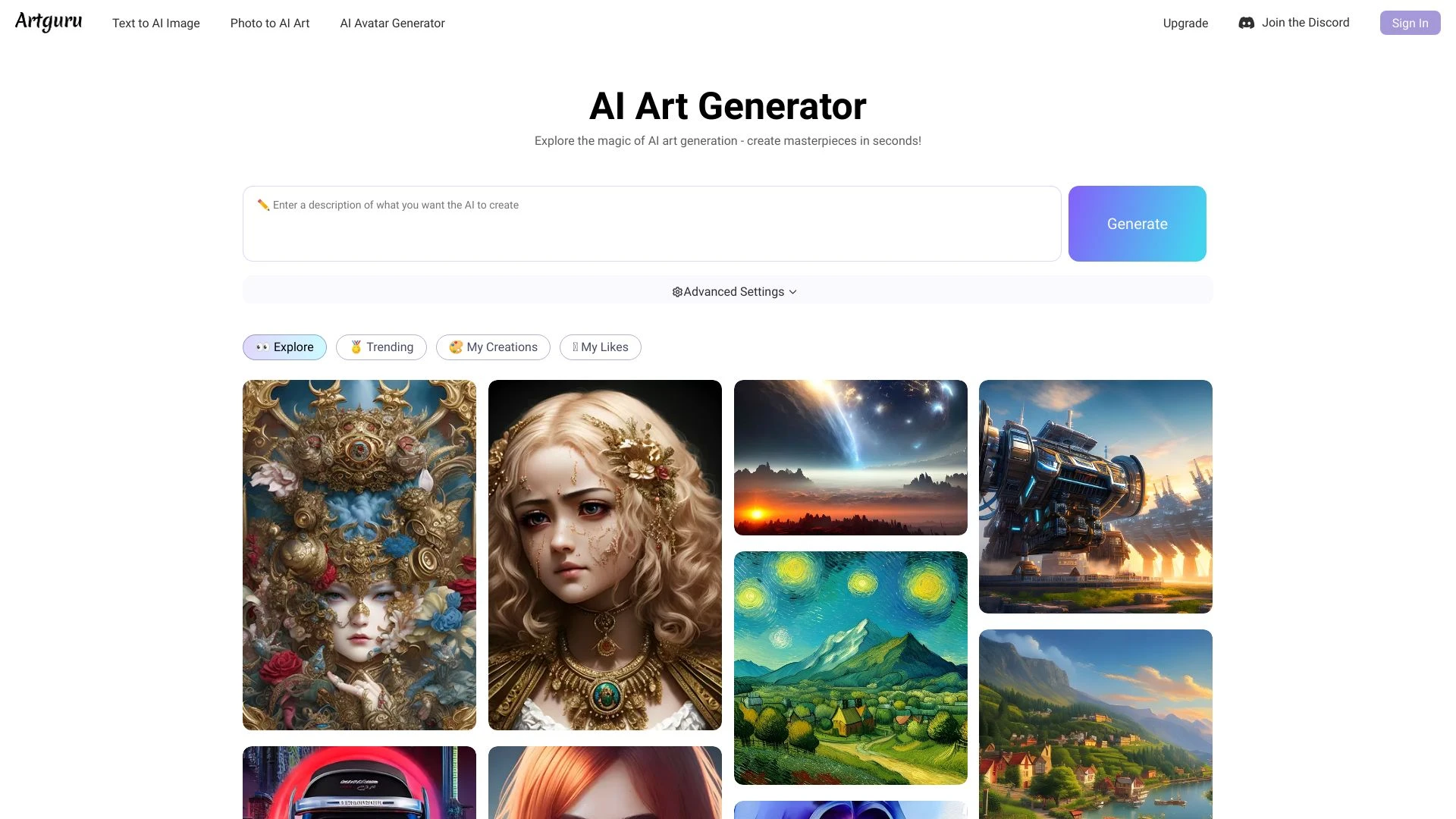 Artguru website preview