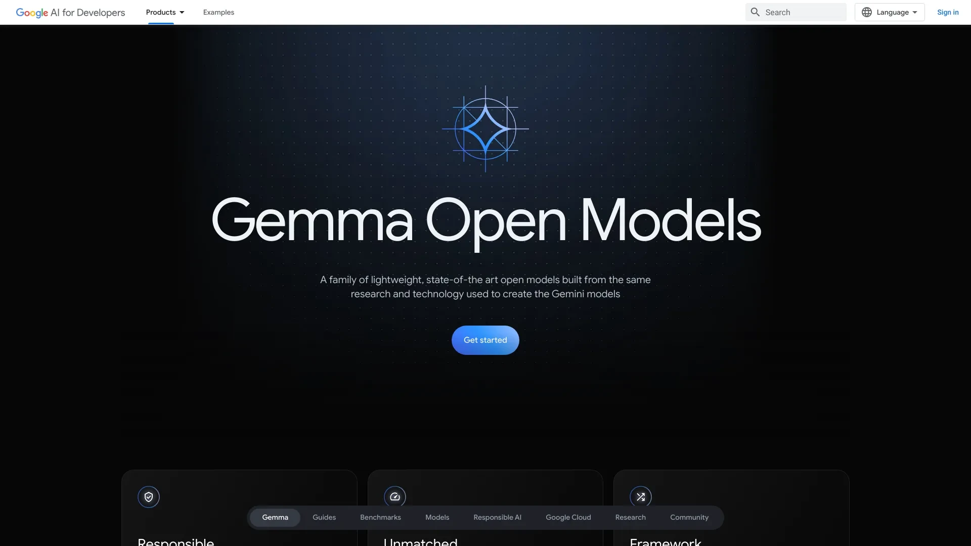 Gemma website preview