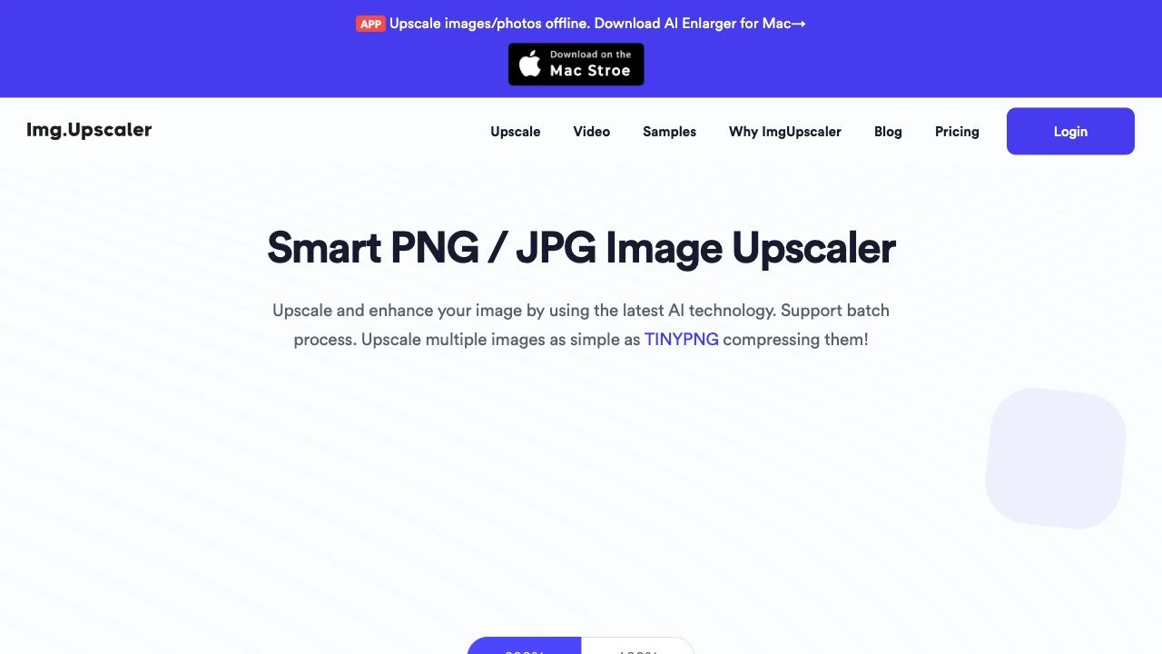 ImgUpscaler website preview