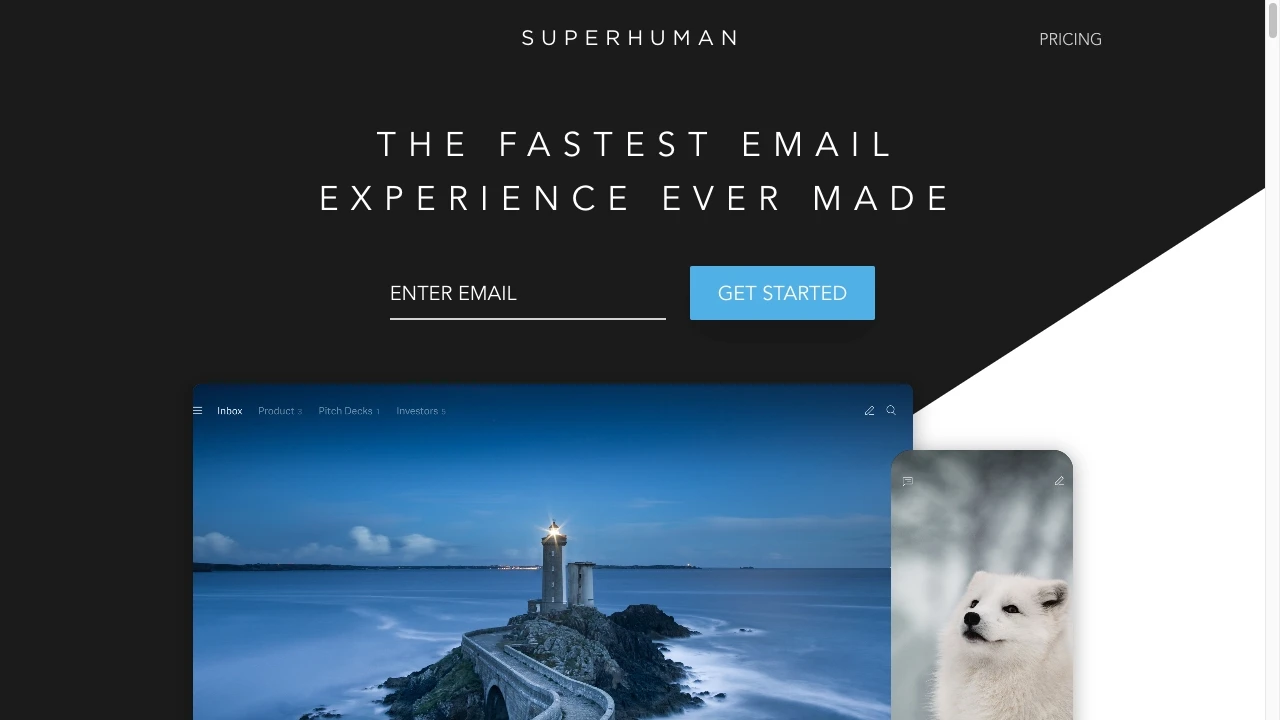 Superhuman website preview