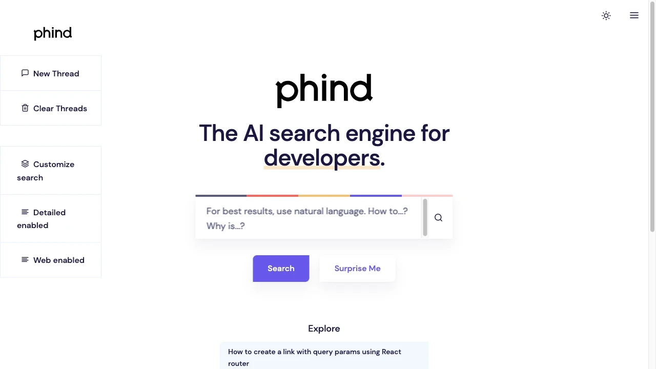 Query Search website preview