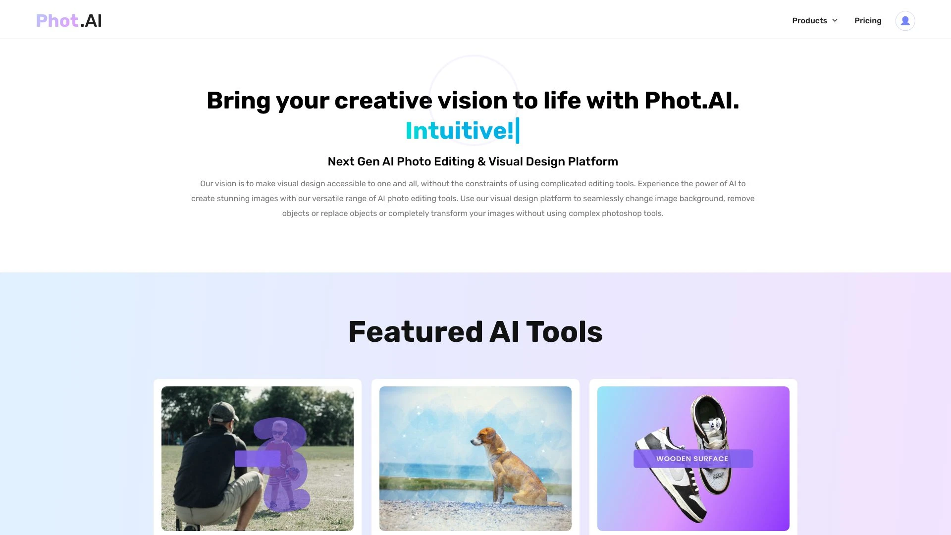 Phot.AI website preview