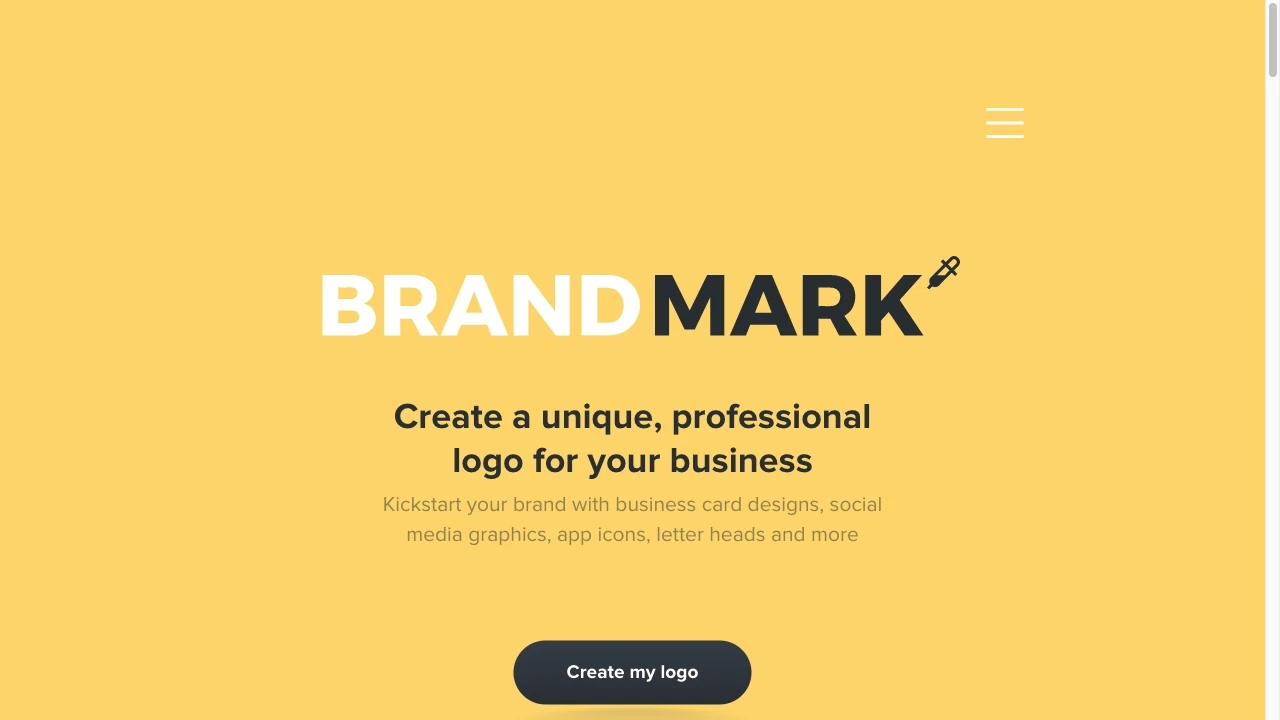 Brandmark Logo Maker website preview