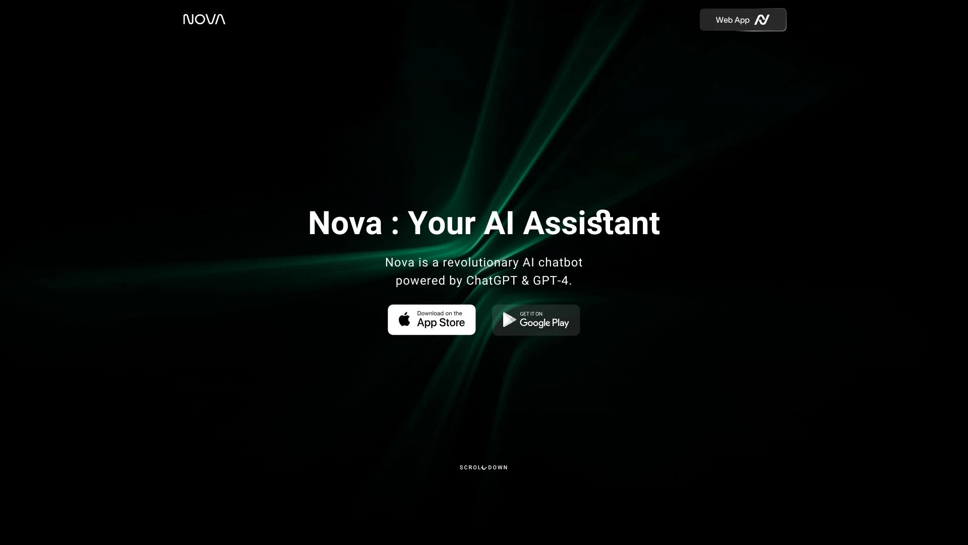 Nova - ChatGPT AI Chatbot website preview