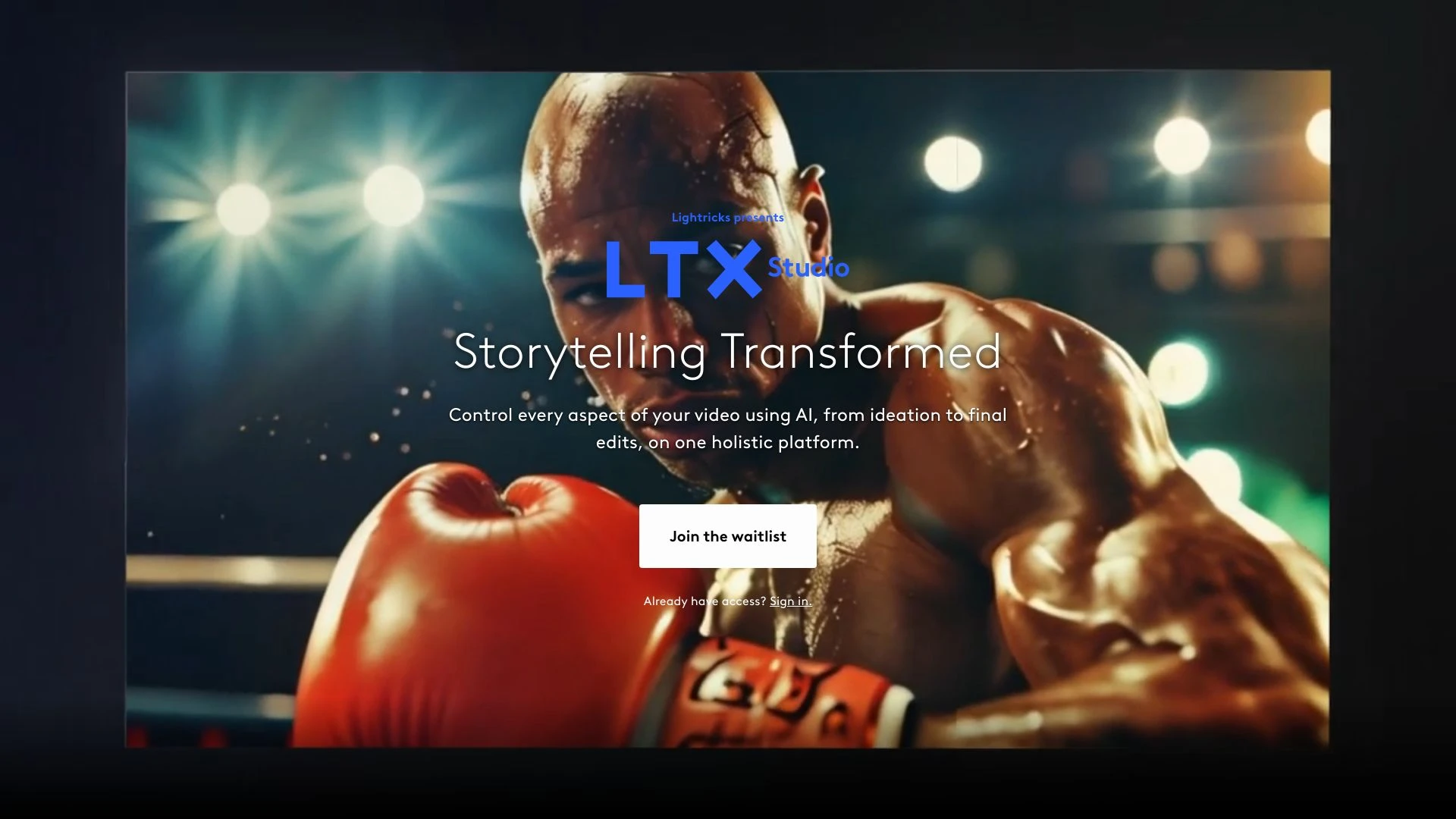 LTX Studio website preview