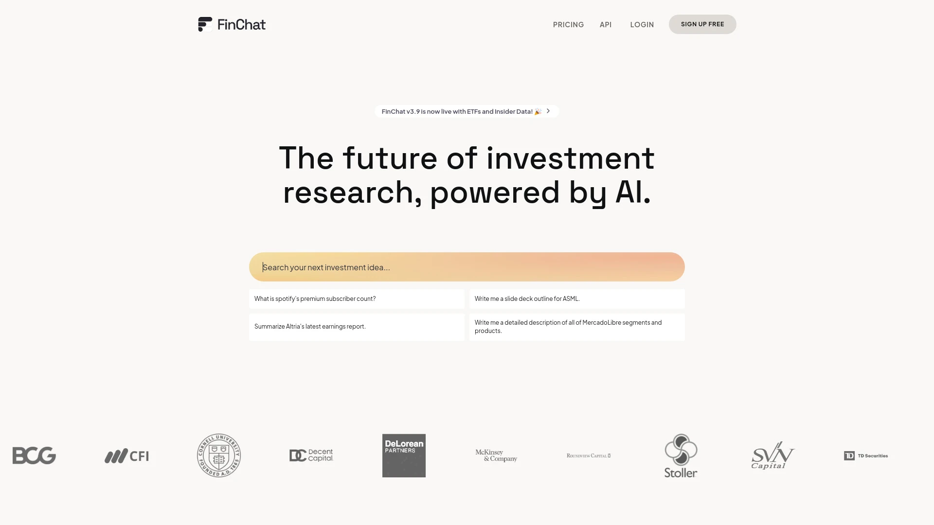 FinChat.io website preview