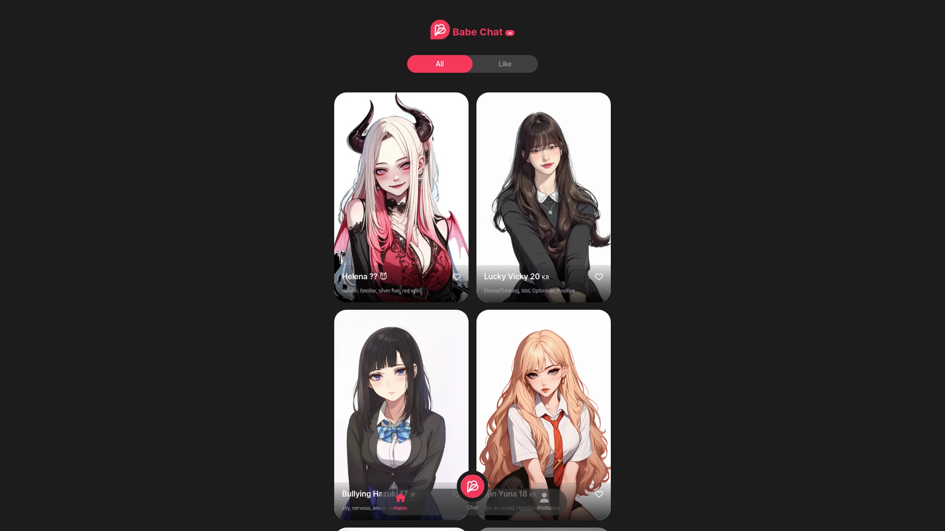 Babe Chat AI website preview