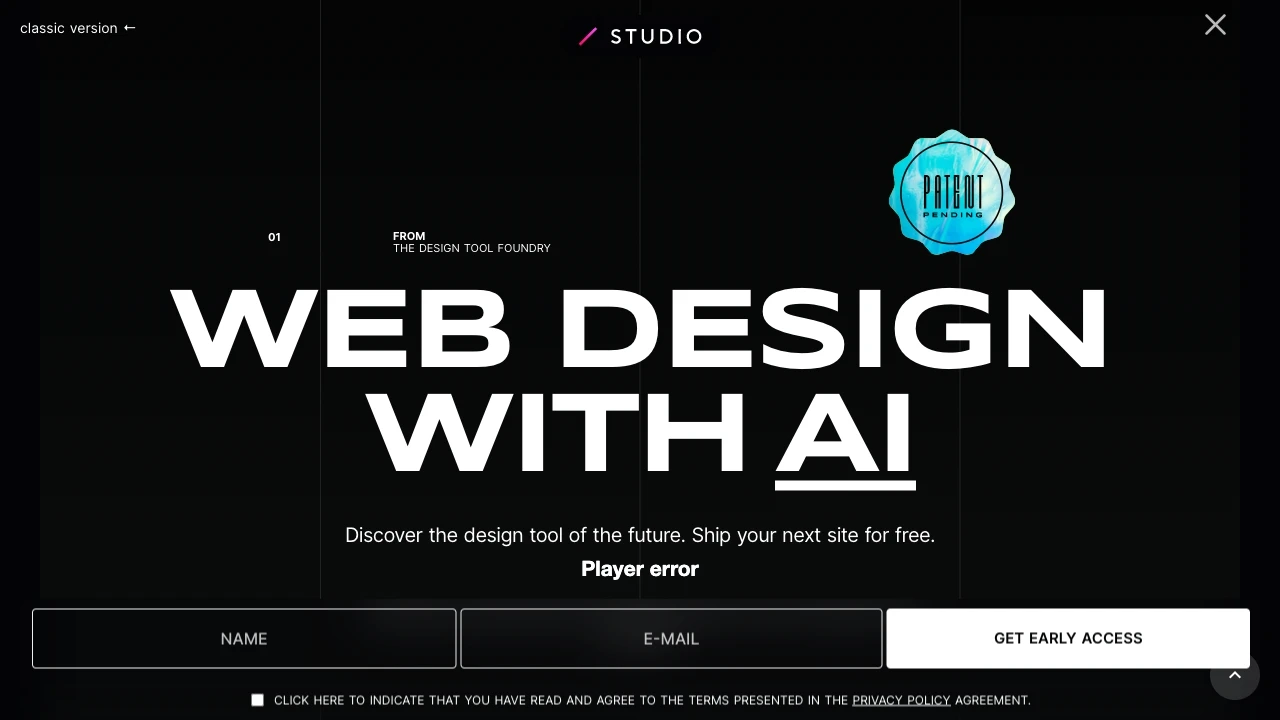 STUDIO AI website preview