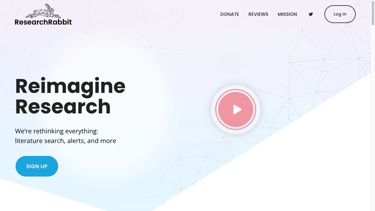 ResearchRabbit website preview