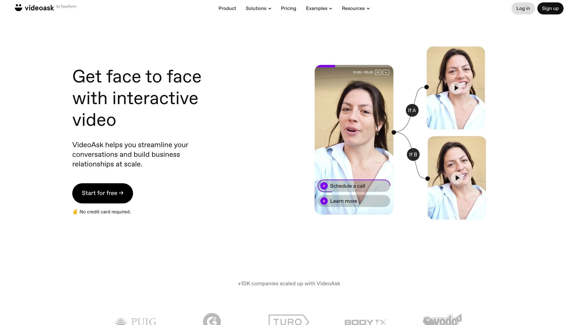 VideoAsk by Typeform Official | Interactive Video Platform website preview