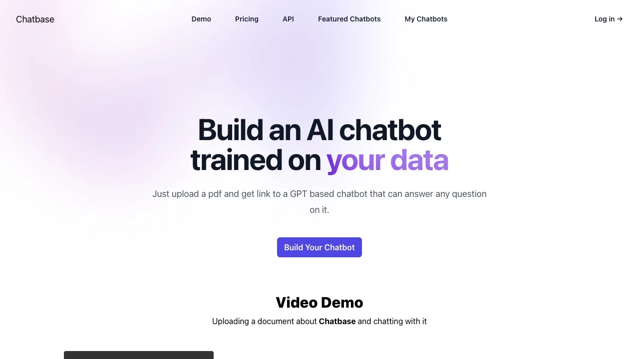 Chatbase website preview