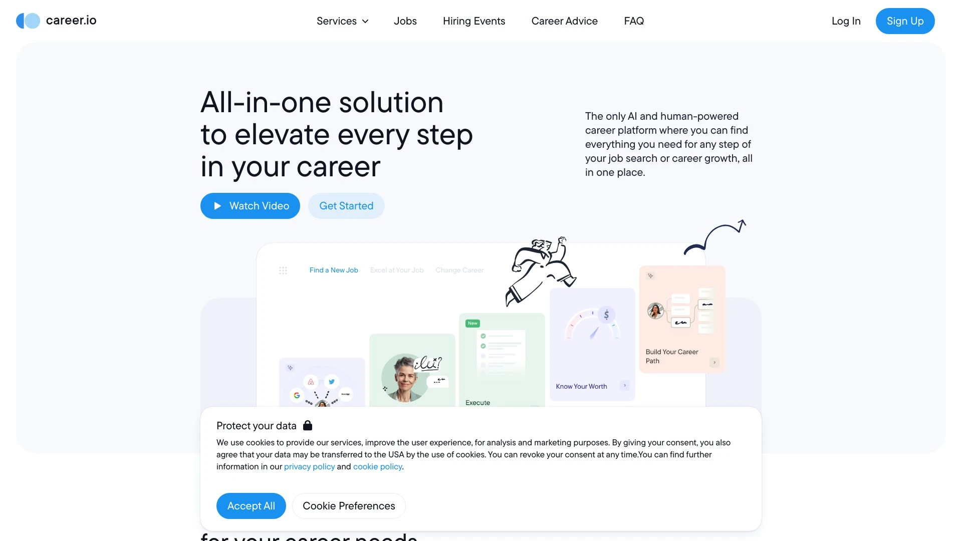 Career.io website preview