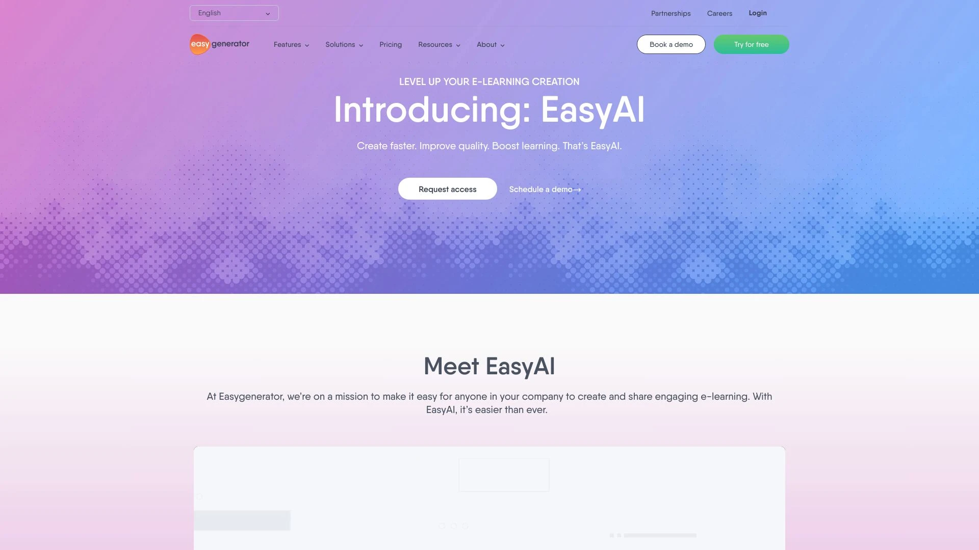 Easygenerator website preview