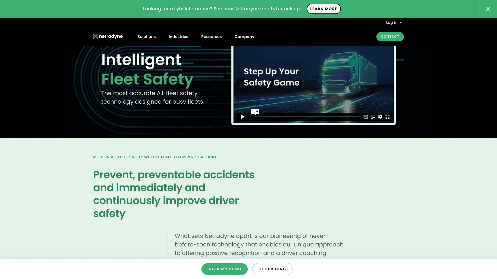 Driver•i AI Fleet Camera System website preview