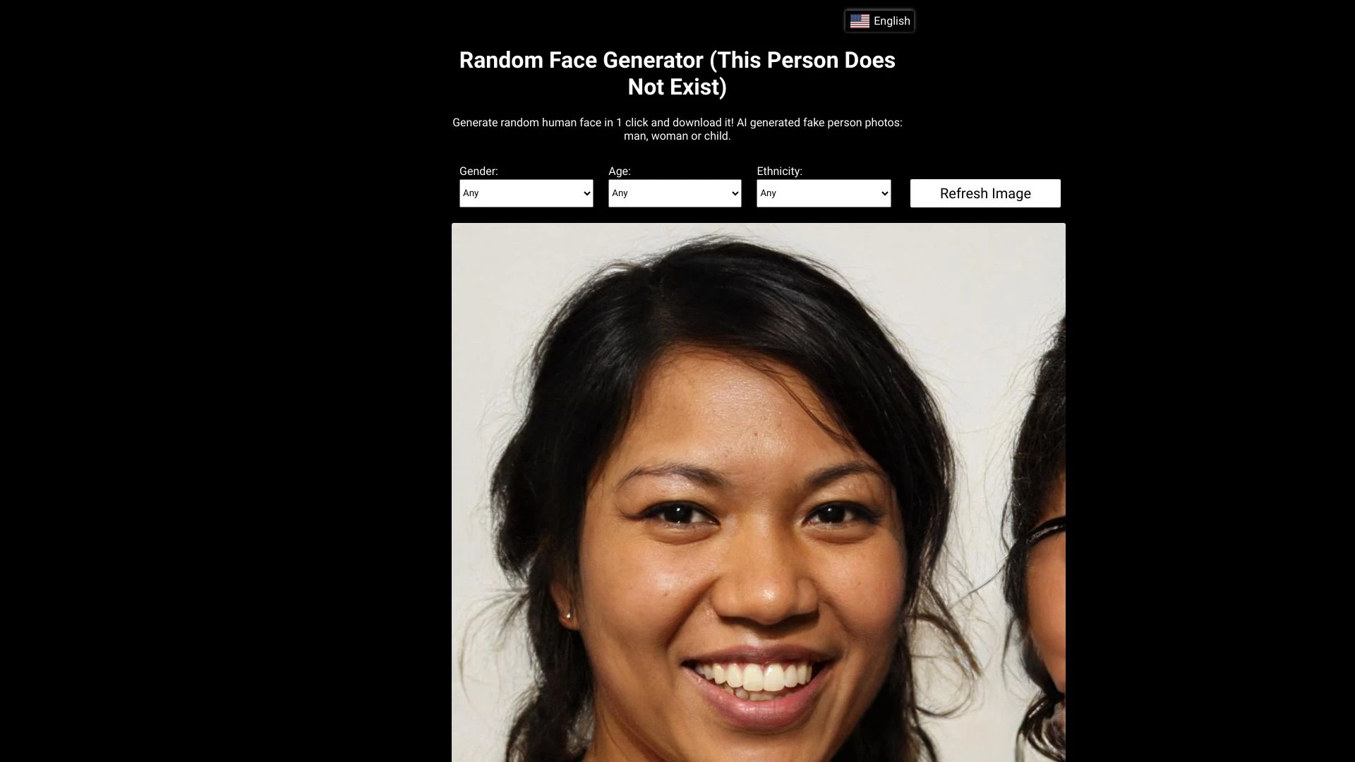 This Person Does Not Exist - Random Face Generator website preview