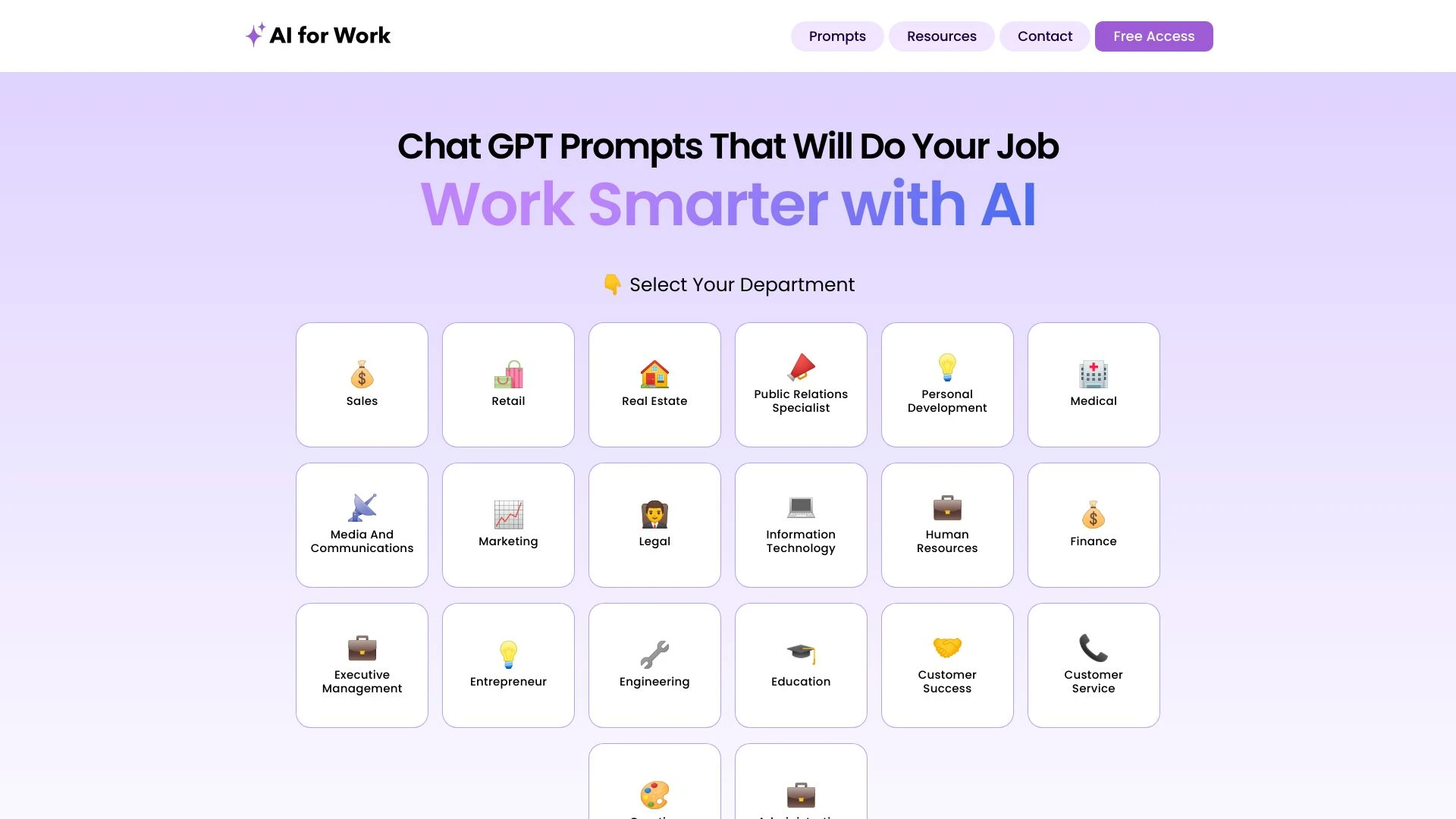 AIforWork.co website preview