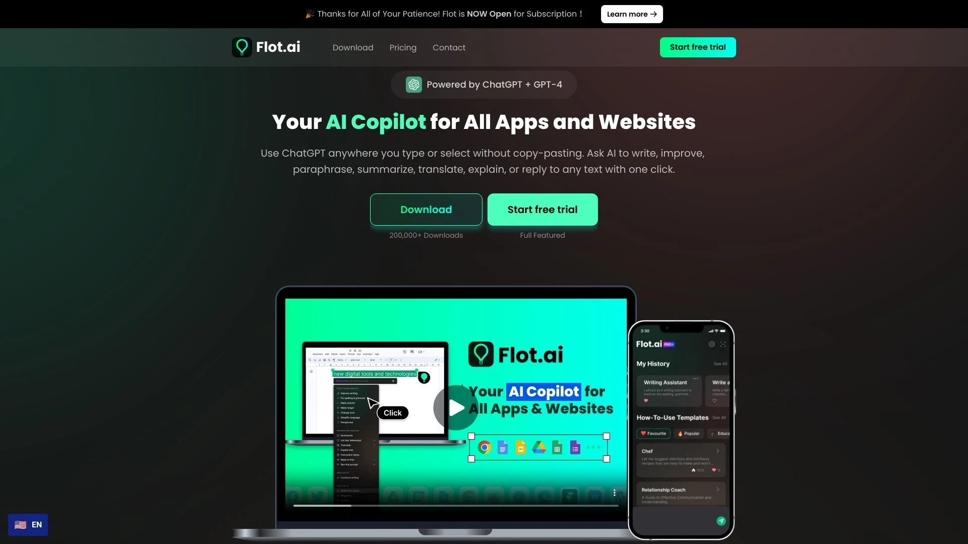 Flot.ai website preview