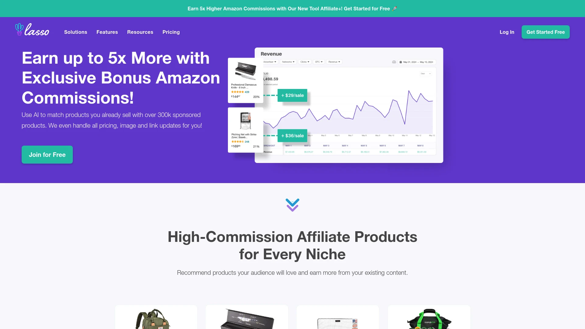 Affiliate Plus - Lasso website preview