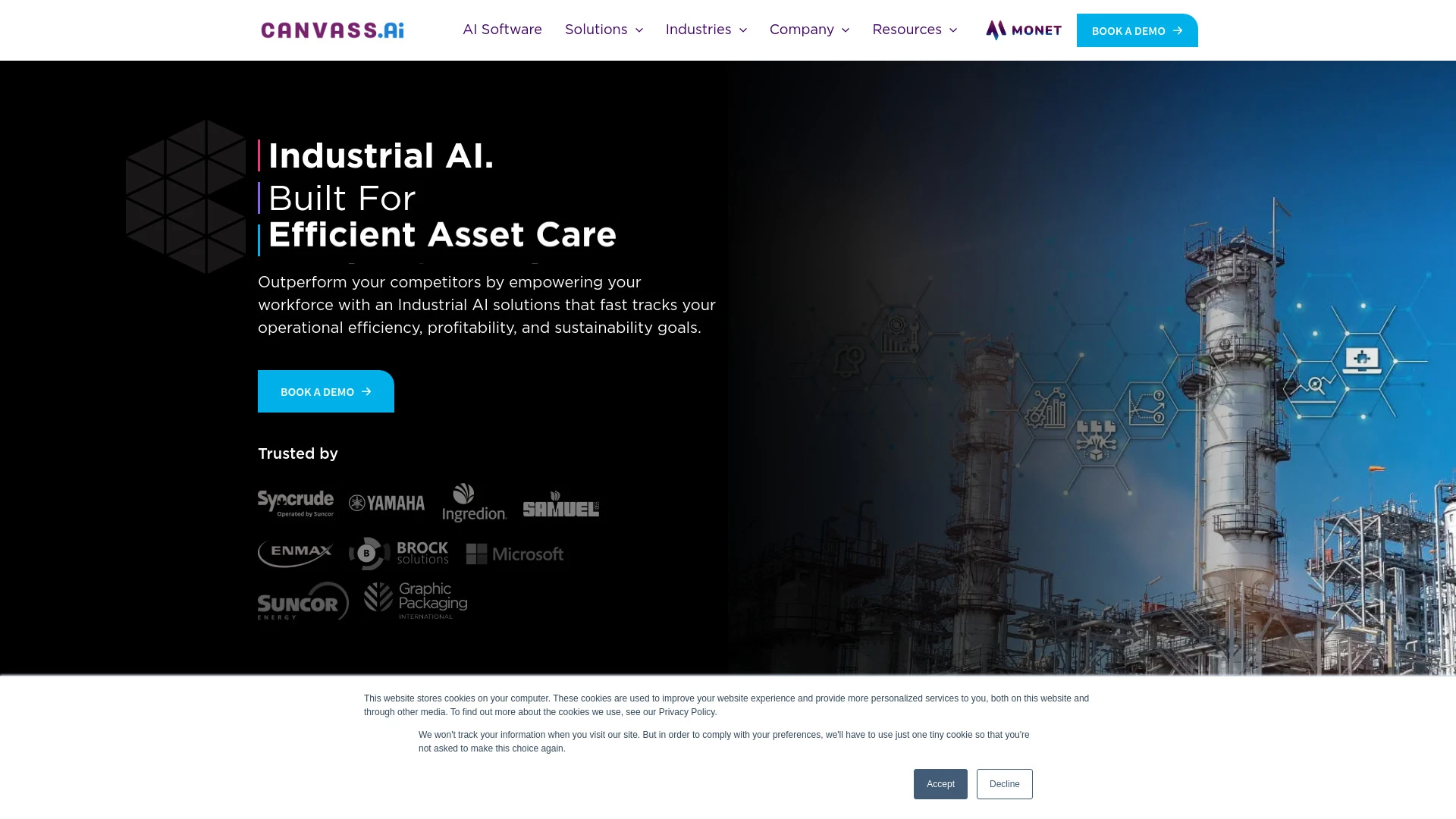 Canvass AI website preview