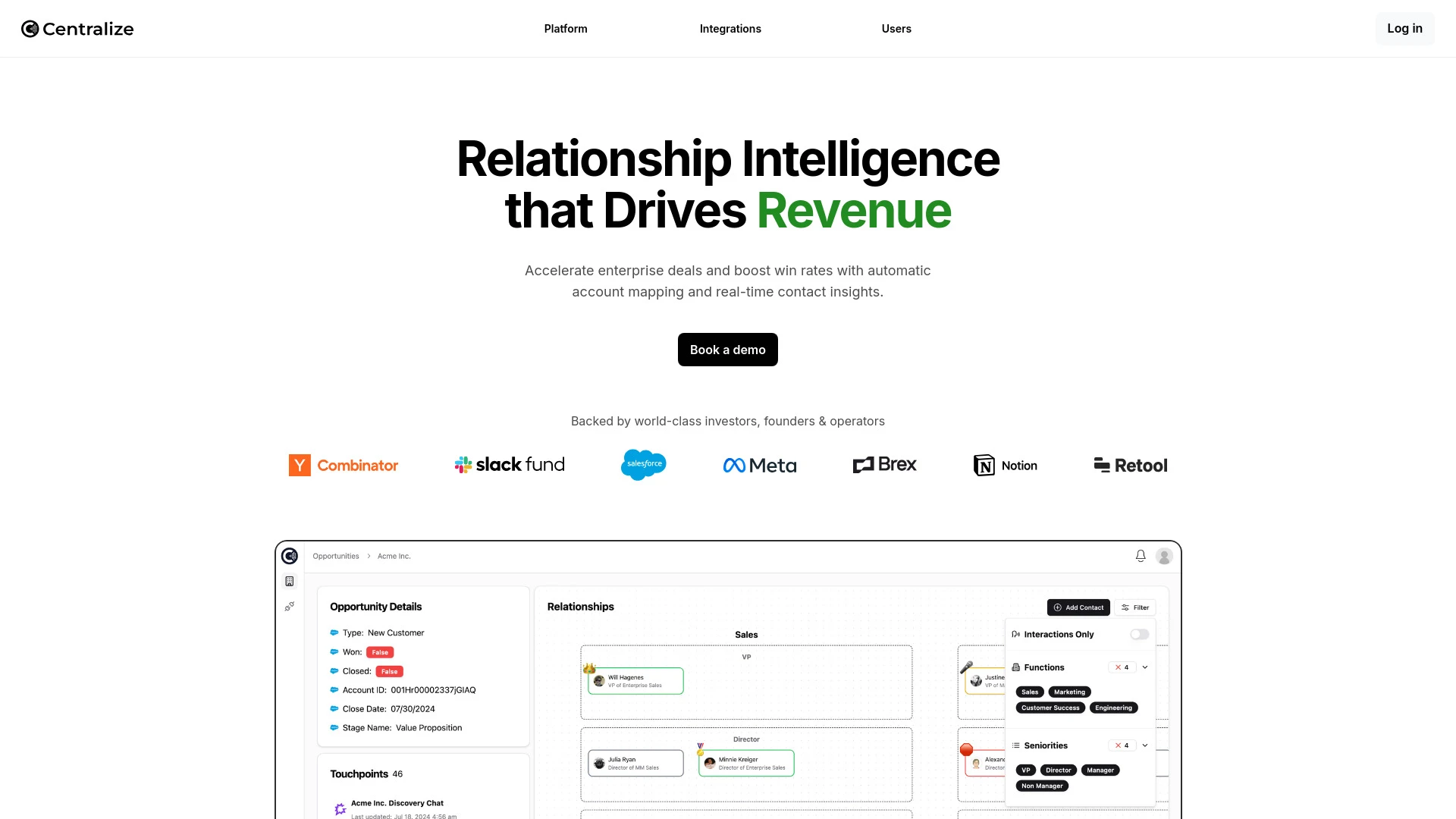 AI-Powered Relationship Intelligence Platform website preview