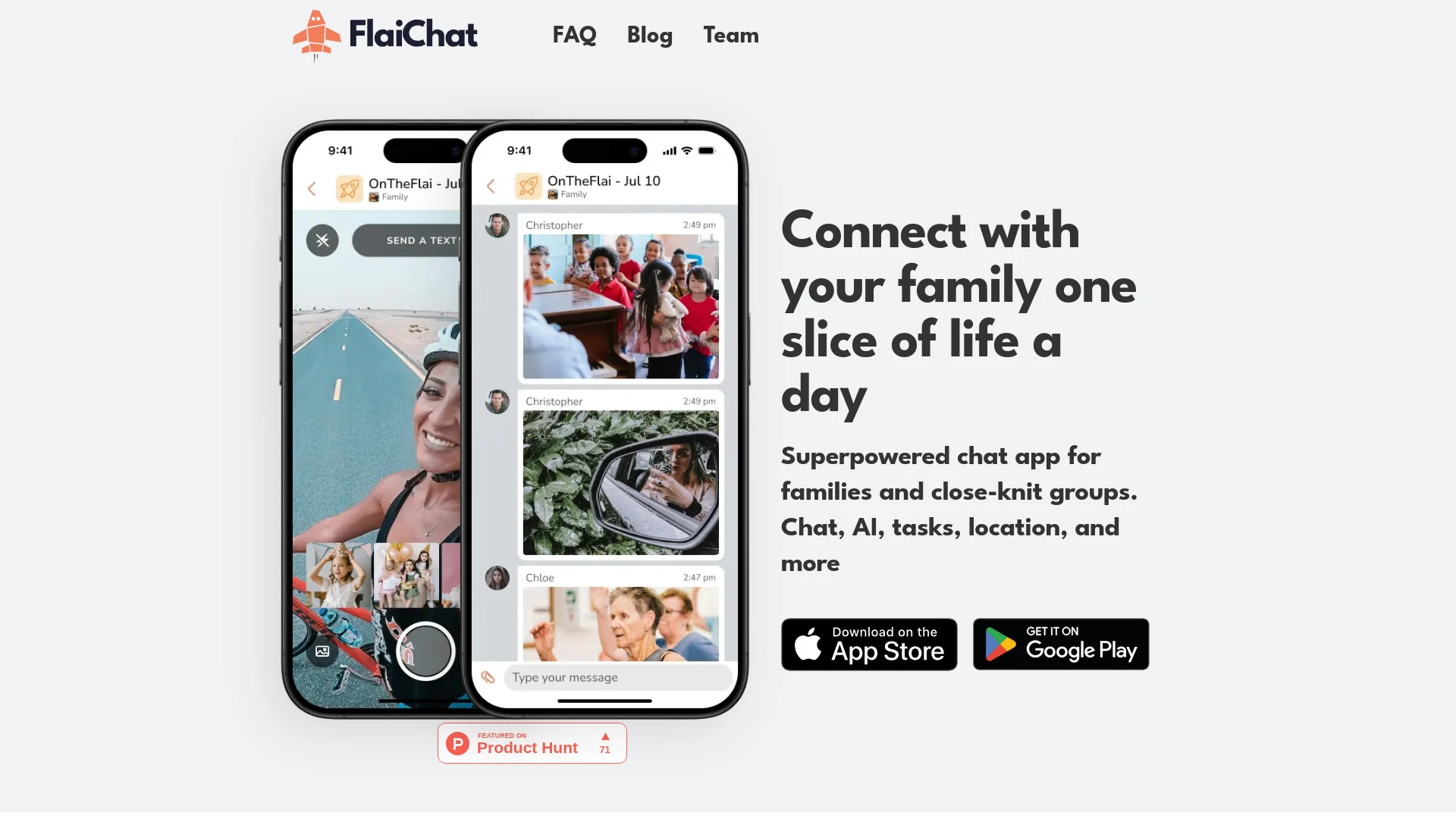 FlaiChat website preview