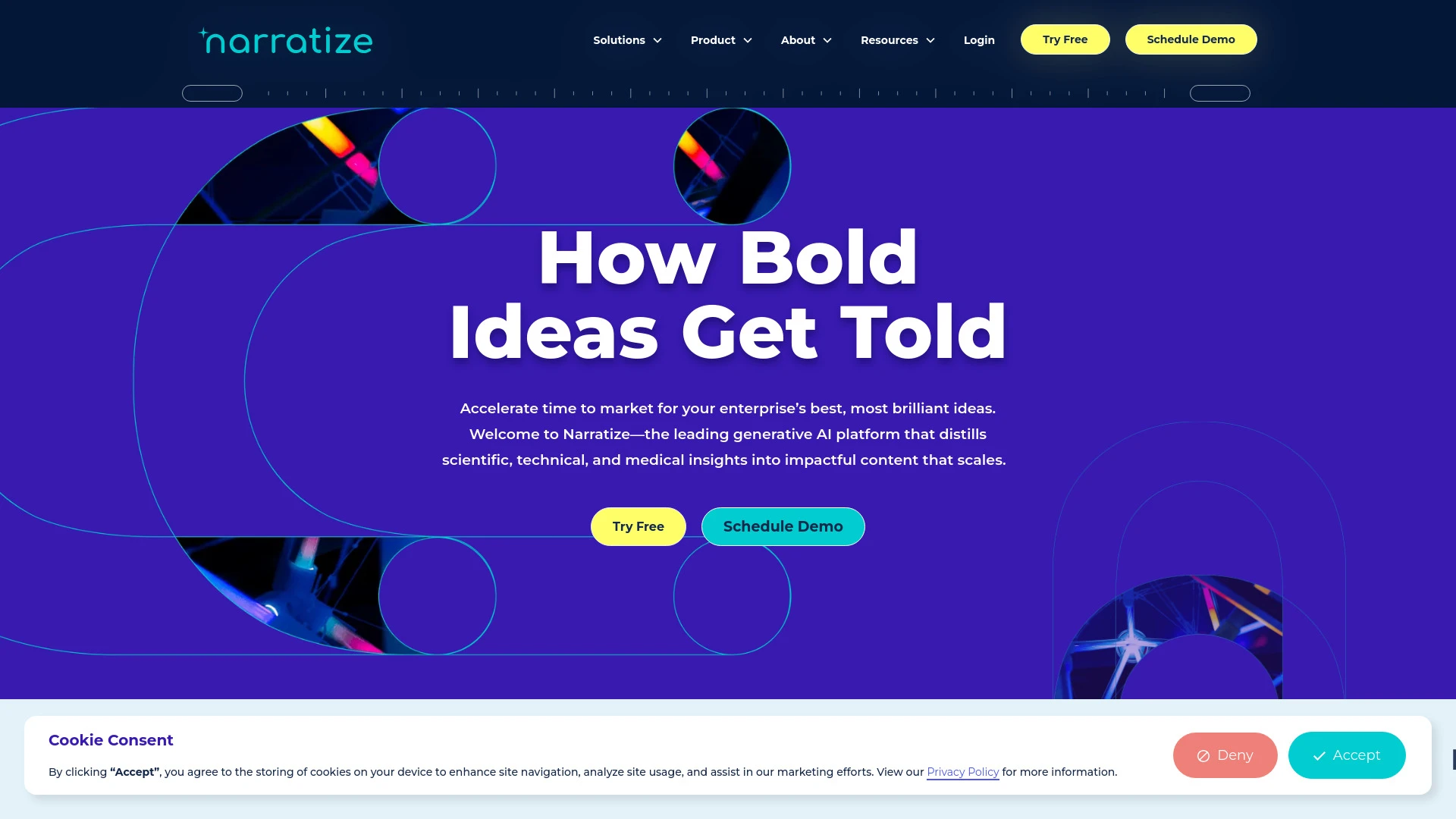 Narratize website preview