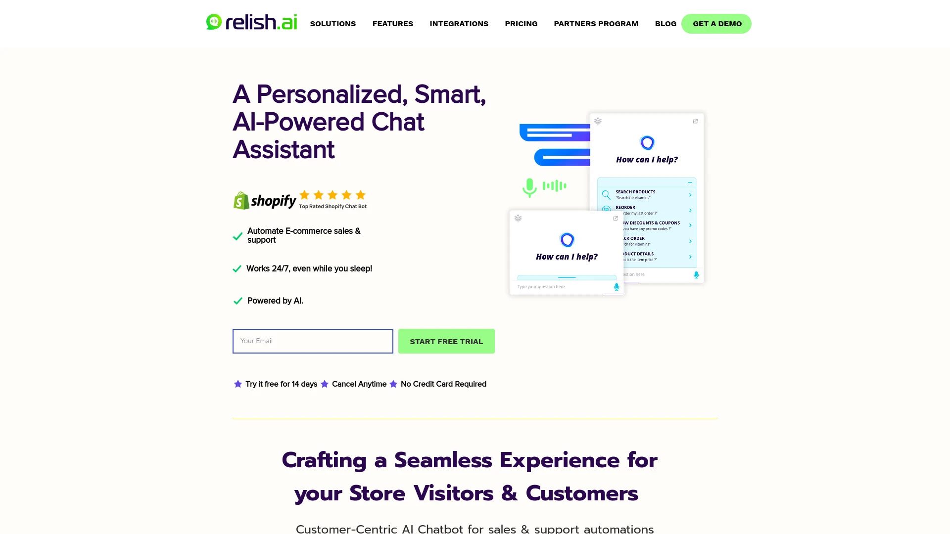 Relish AI website preview