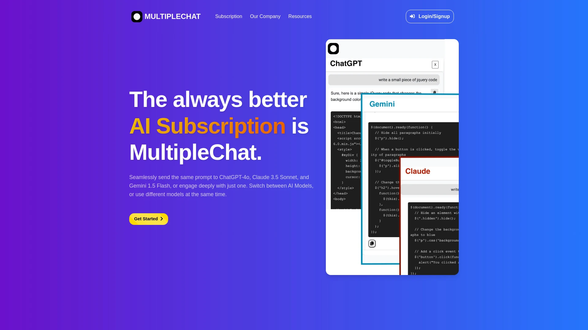 MultipleChat website preview