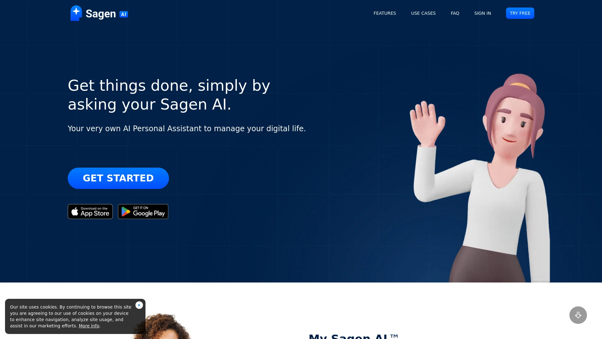 Sagen AI website preview