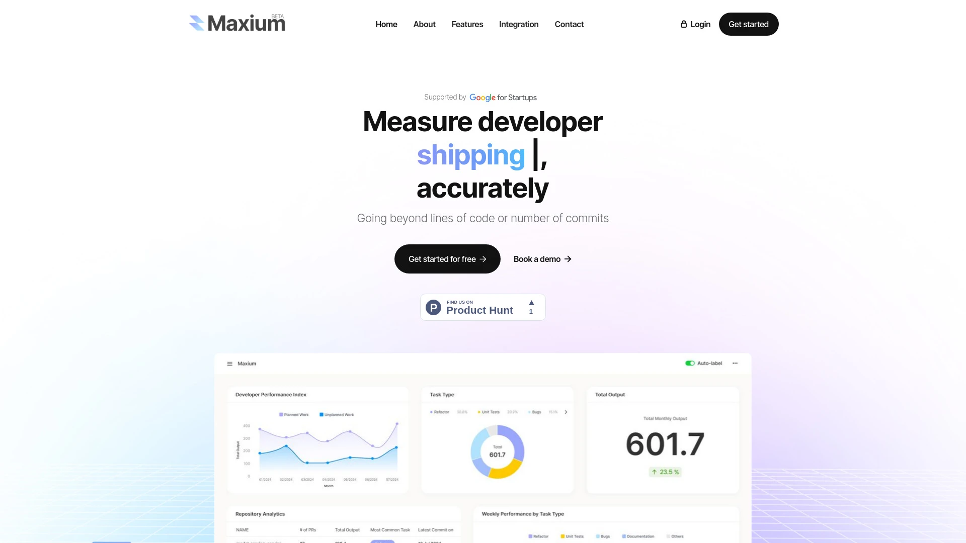 Maxium AI website preview