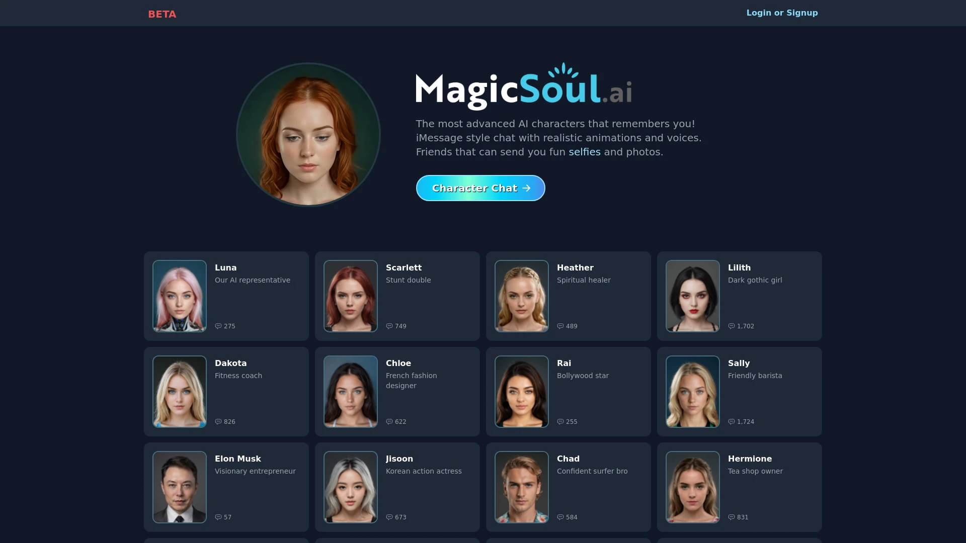 MagicSoul.ai website preview